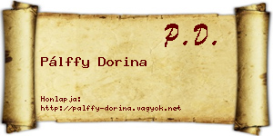 Pálffy Dorina névjegykártya