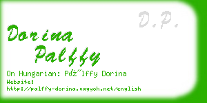 dorina palffy business card